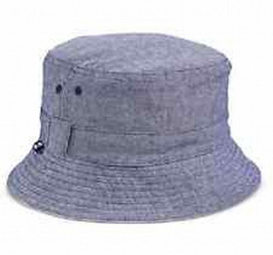 B Block Men's Chambray Reversible Bucket Hat Blue Size Medium